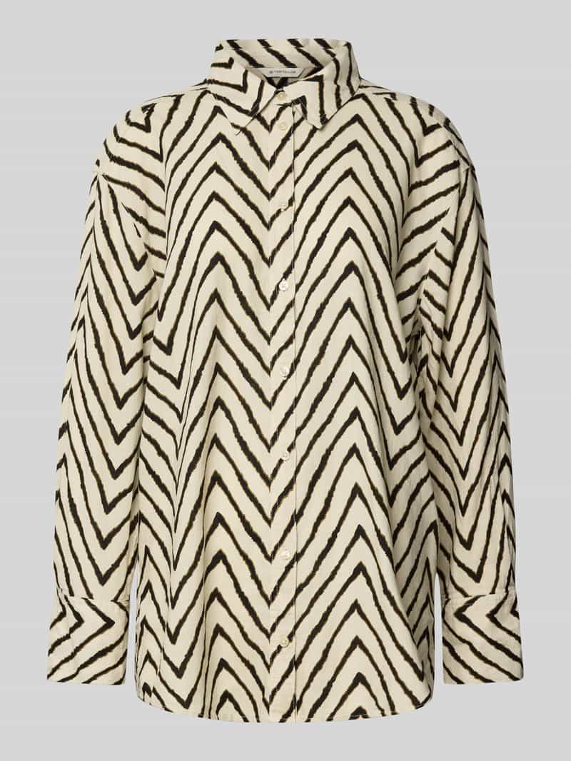 Bluzka o kroju oversized z mieszanki wiskozy i lnu