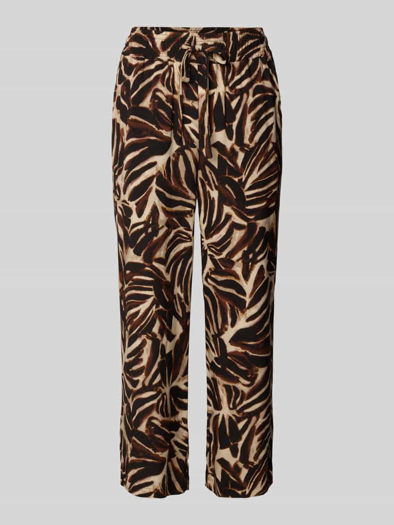 Spodnie capri z wiskozy z elastycznym pasem model ‘ROKSANA’