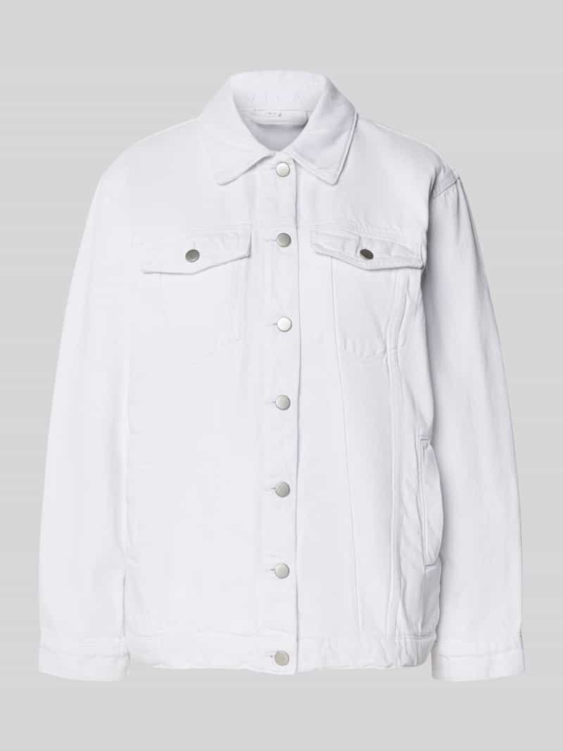 Kurtka jeansowa z kieszeniami na piersi model ‘MEY’