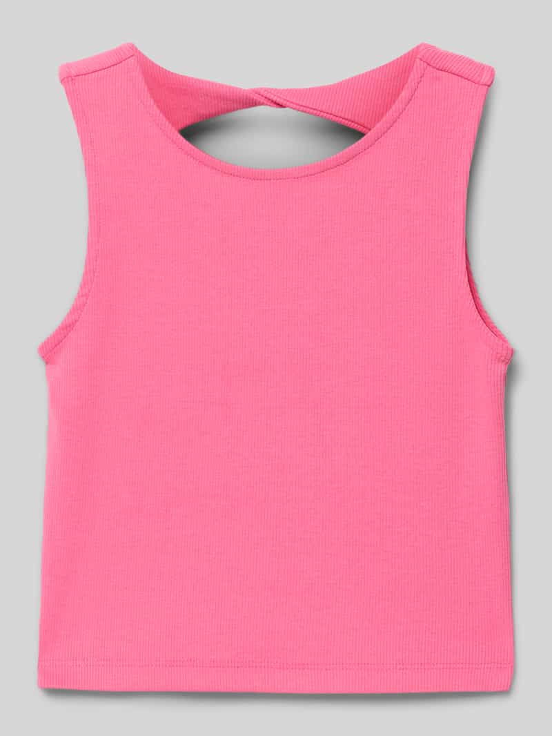 Top o kroju slim fit z wycięciem z tyłu