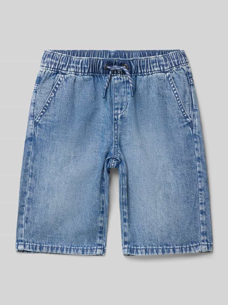 Bermudy jeansowe o kroju regular fit z czystej bawełny model ‘PELLE’