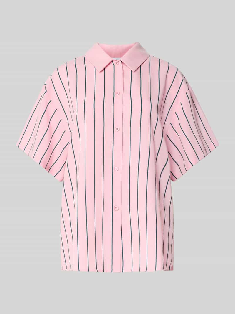 Bluzka o luźnym kroju z mieszanki wiskozy z listwą guzikową model ‘Mira’