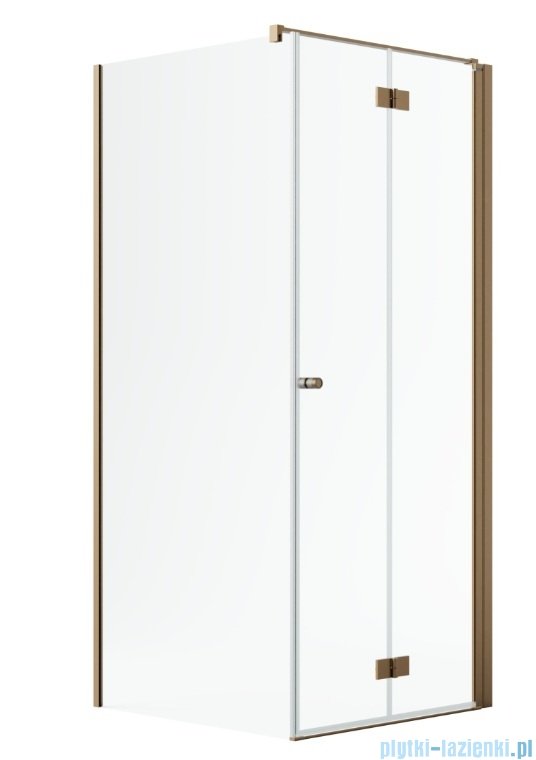 Radaway Nes Kdj B Brushed Copper kabina 90x100cm prawa szczotkowana miedź 10025090-93-01R/10039100-01-01