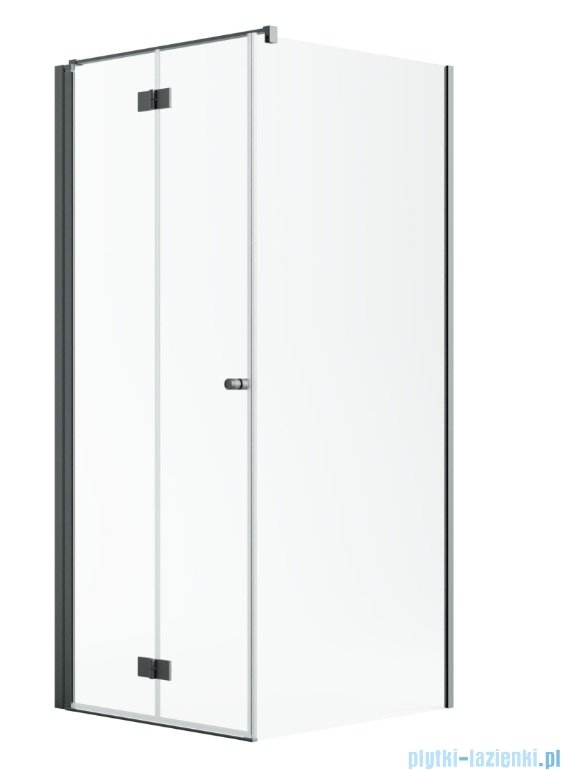 Radaway Nes Kdj B Brushed GunMetal kabina 80x90cm lewa szczotkowany grafit 10025080-92-01L/10039090-01-01