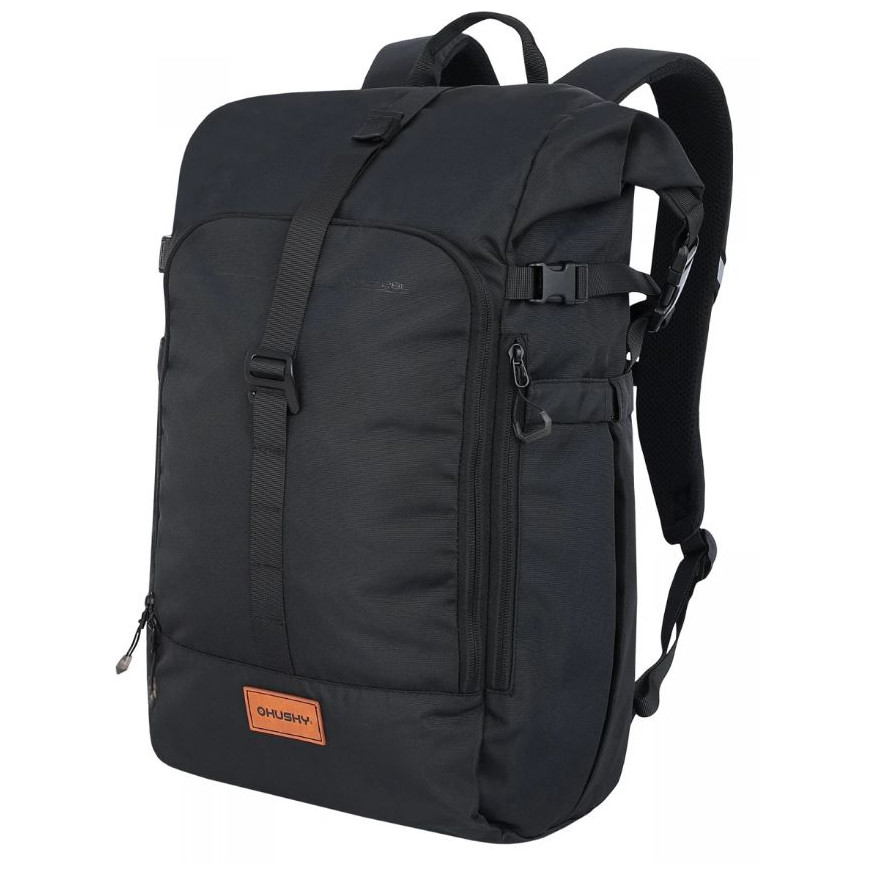 Plecak na laptopa roll top Husky Moper 28L Kolor: czarny