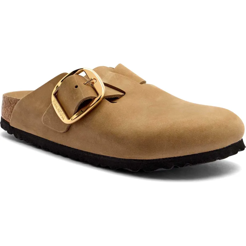Birkenstock Skórzane mule Boston Big Buckle LEOI | narrow fit
