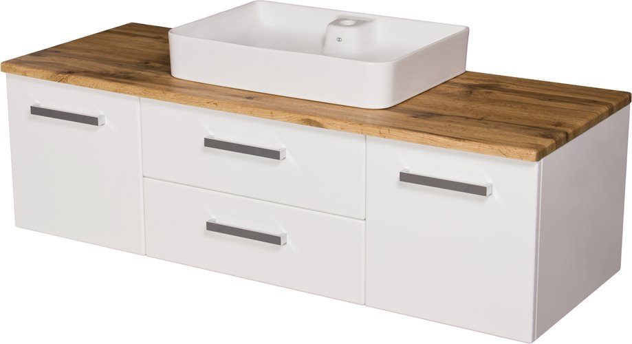 Szafka z umywalką dolomitową 140 cm 140/50/C2 seria Fokus B