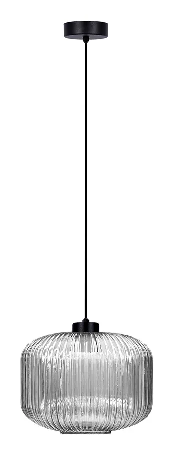 Wisząca lampa czarno-transparentna S3-K77