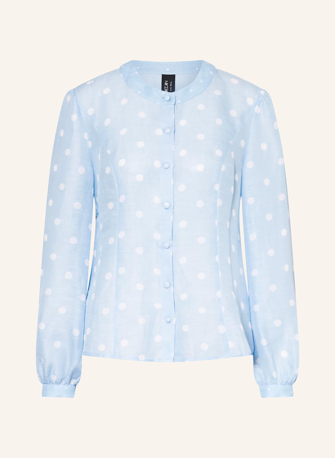 Marc Cain Bluzka Z Lnem I Jedwabiem blau