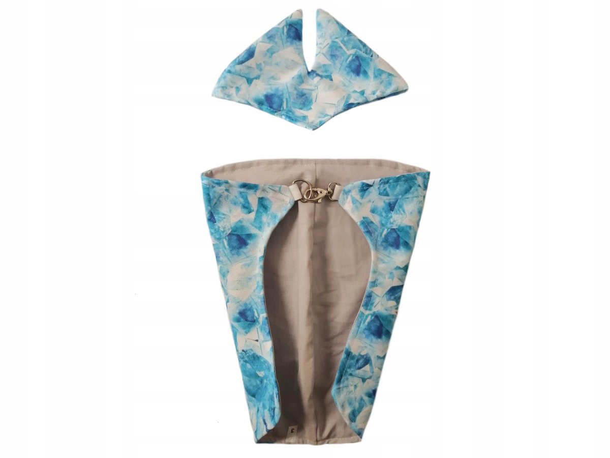 ZESTAW DLA HOBBY HORSE A3: DERKA I NAUSZNIKI - NIEBIESKIE KRYSZTAŁY