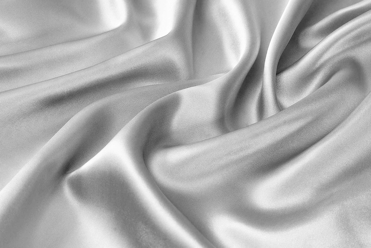 Jedwabna Poszwa 180x200 na Kołdra/ę Pościel Silver Light Jasne Srebro