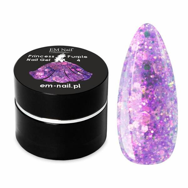 Żel do zdobień EM Nail Princess Blue Nail Gel Nr 4