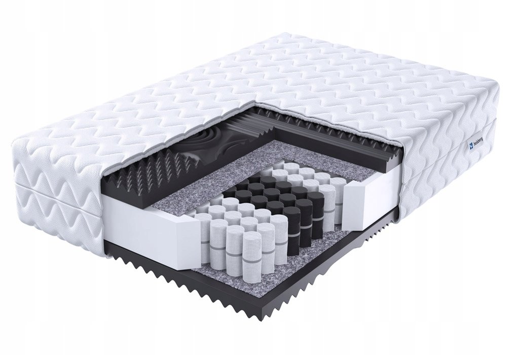 Materac dwustronny 90x200 LUX MED pocket MASUJĄCY profilowany 22 cm H3