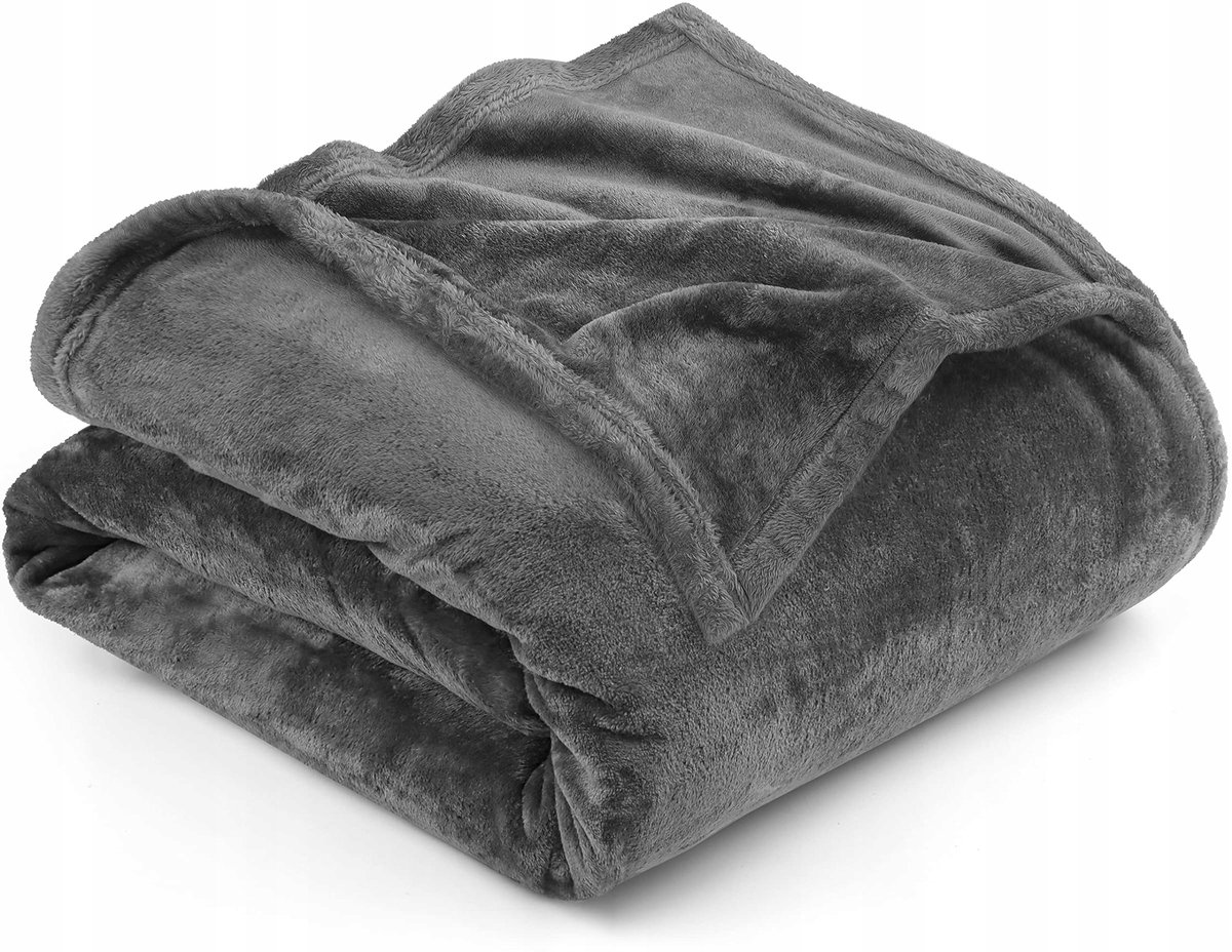 Koc Utopia Bedding 150x200 cm Miękki polarowy, szary, poliester