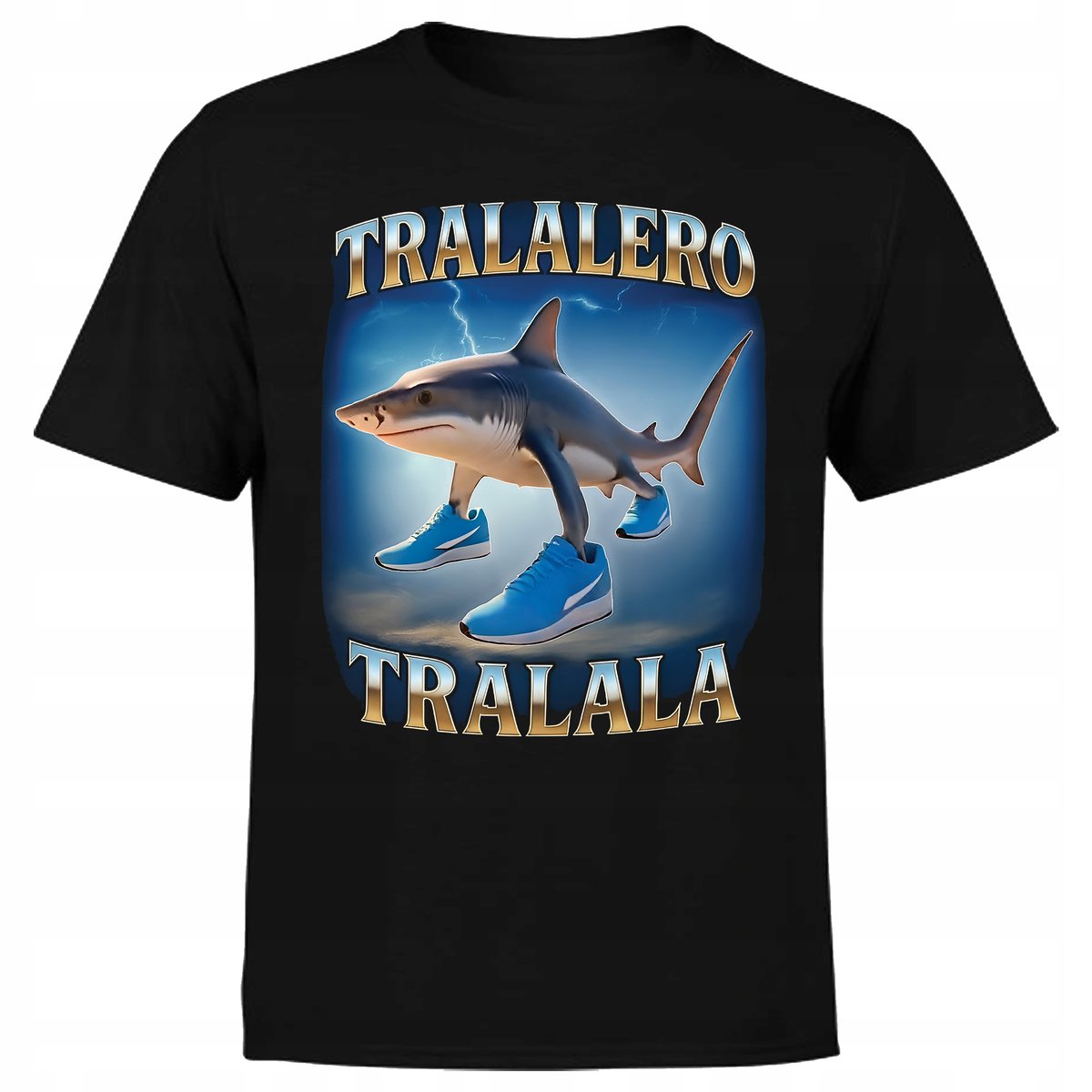 KOSZULKA MĘSKA Z NADRUKIEM REKIN TRALALERO TRALALA ITALIAN BRAINROT MEM L