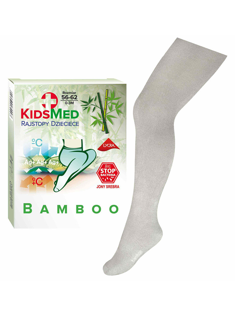 Dziecięce rajstopki bambusowe jasno szare Milusie r.92/98