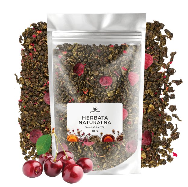 Herbata liściasta Wiśniowy ulung tea 1kg WYSOKA JAKOŚĆ wiśnia liofilizowana