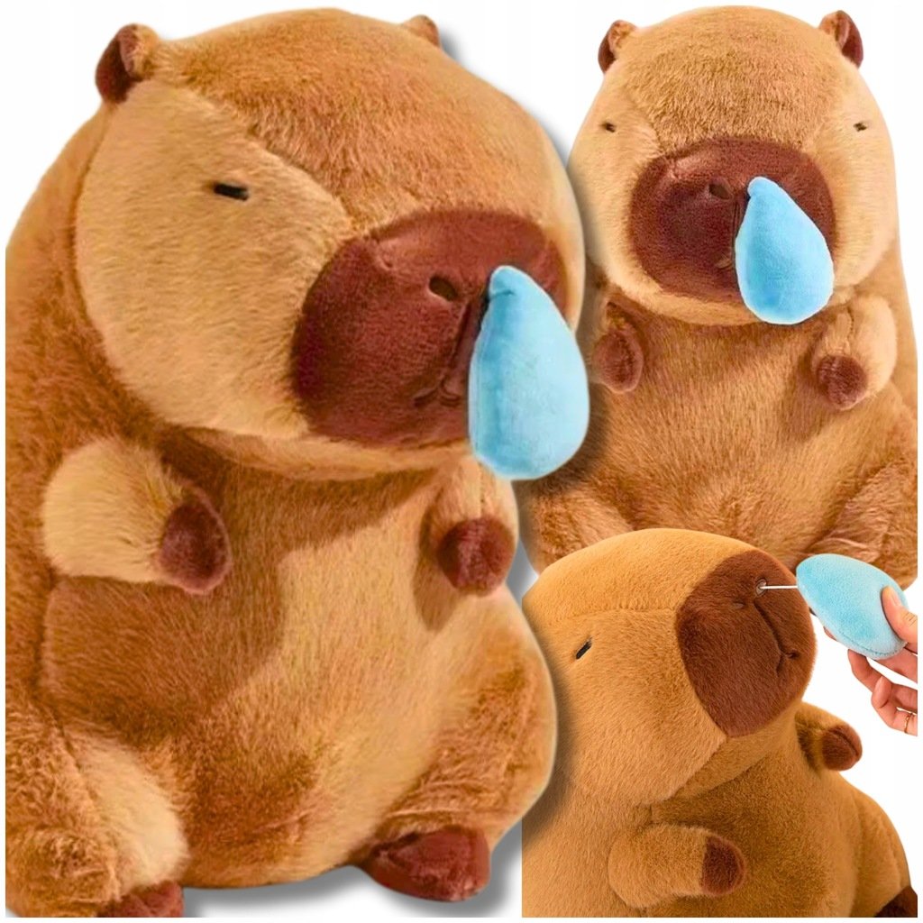 KAPIBARA ŚPIĄCA PLUSZAK ZABAWKA MASKOTKA PLUSZOWA PRZYTULANKA MIĘKKA 24 CM