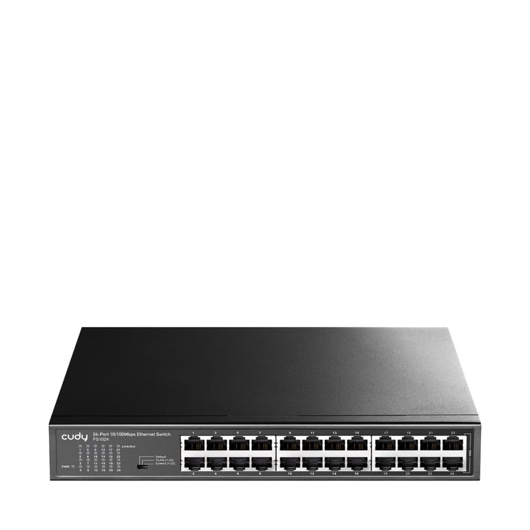 Cudy FS1024 łącza sieciowe Nie zarządzany Fast Ethernet (10/100) Czarny FS1024