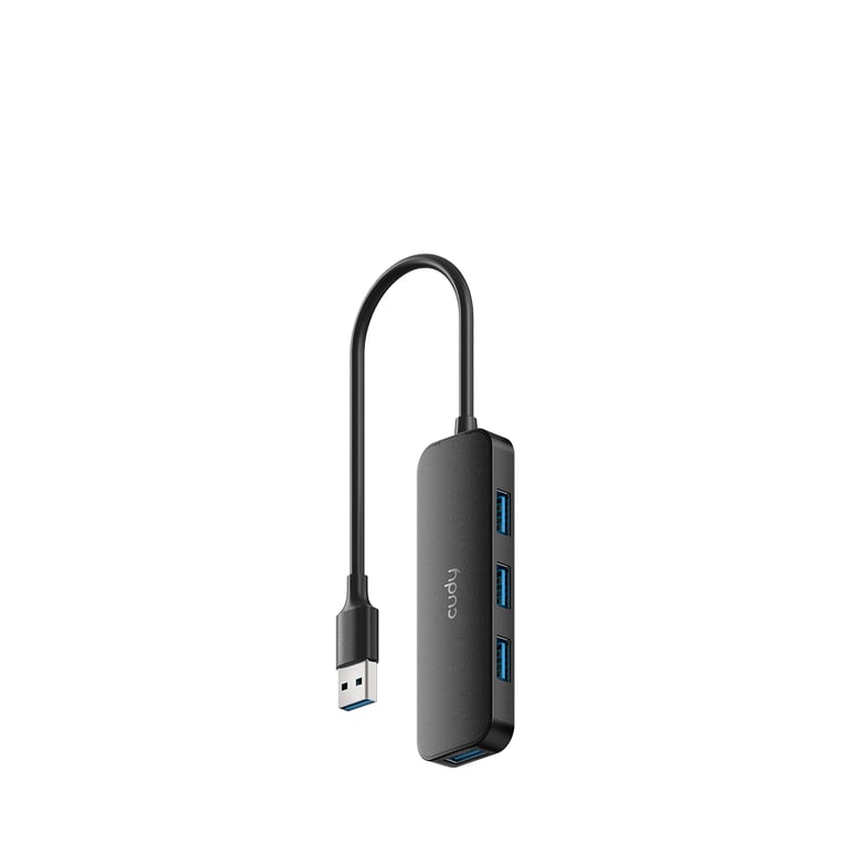 Cudy UH40A huby i koncentratory USB 3.2 Gen 1 (3.1 Gen 1) Type-A 5000 Mbit/s Czarny
