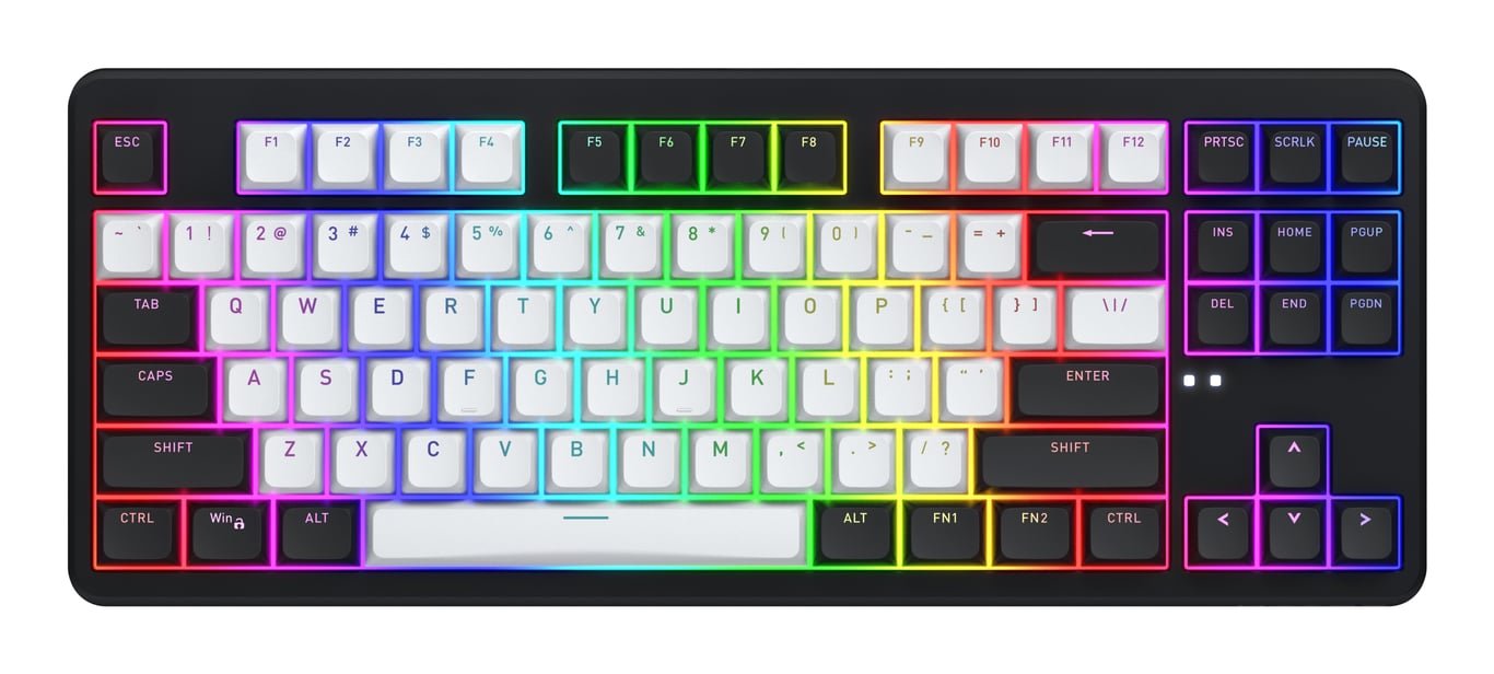 HATOR Rockfall 3 TKL Wireless klawiatura Gaming USB + RF Wireless + Bluetooth QWERTY Ukraiński Czarny HTK850