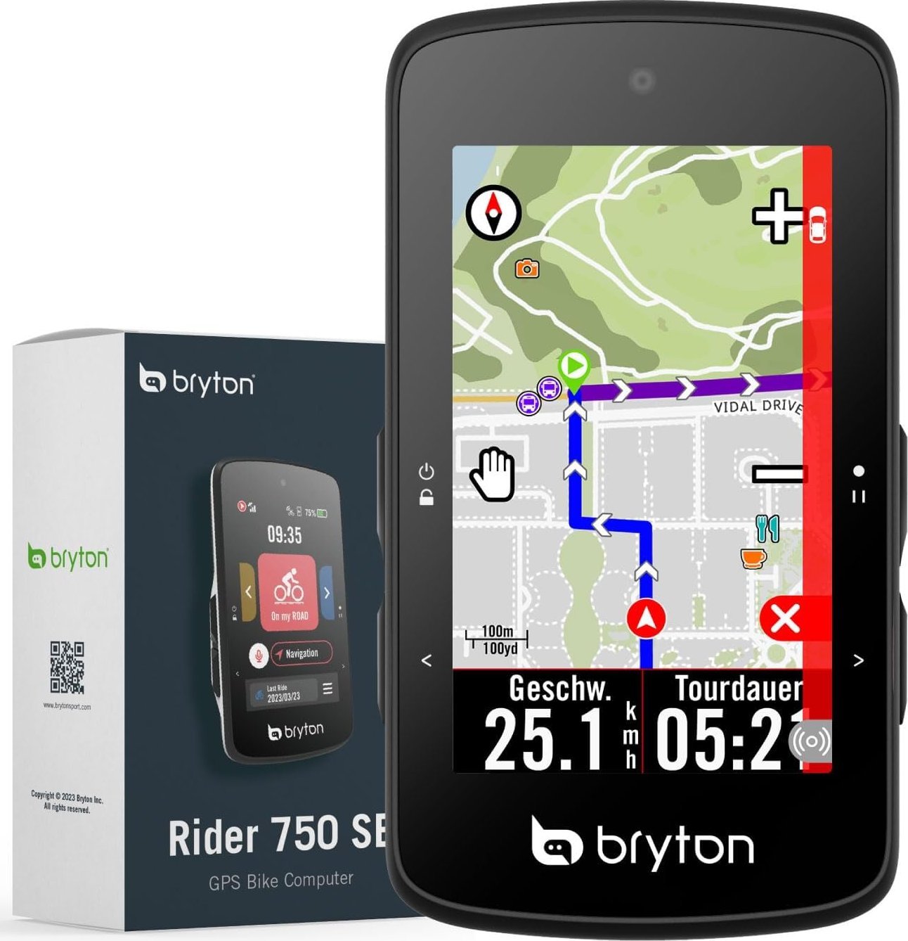 Bryton Rider 750SE LCD 2,8'' rowerowy GPS bezprzewodowy