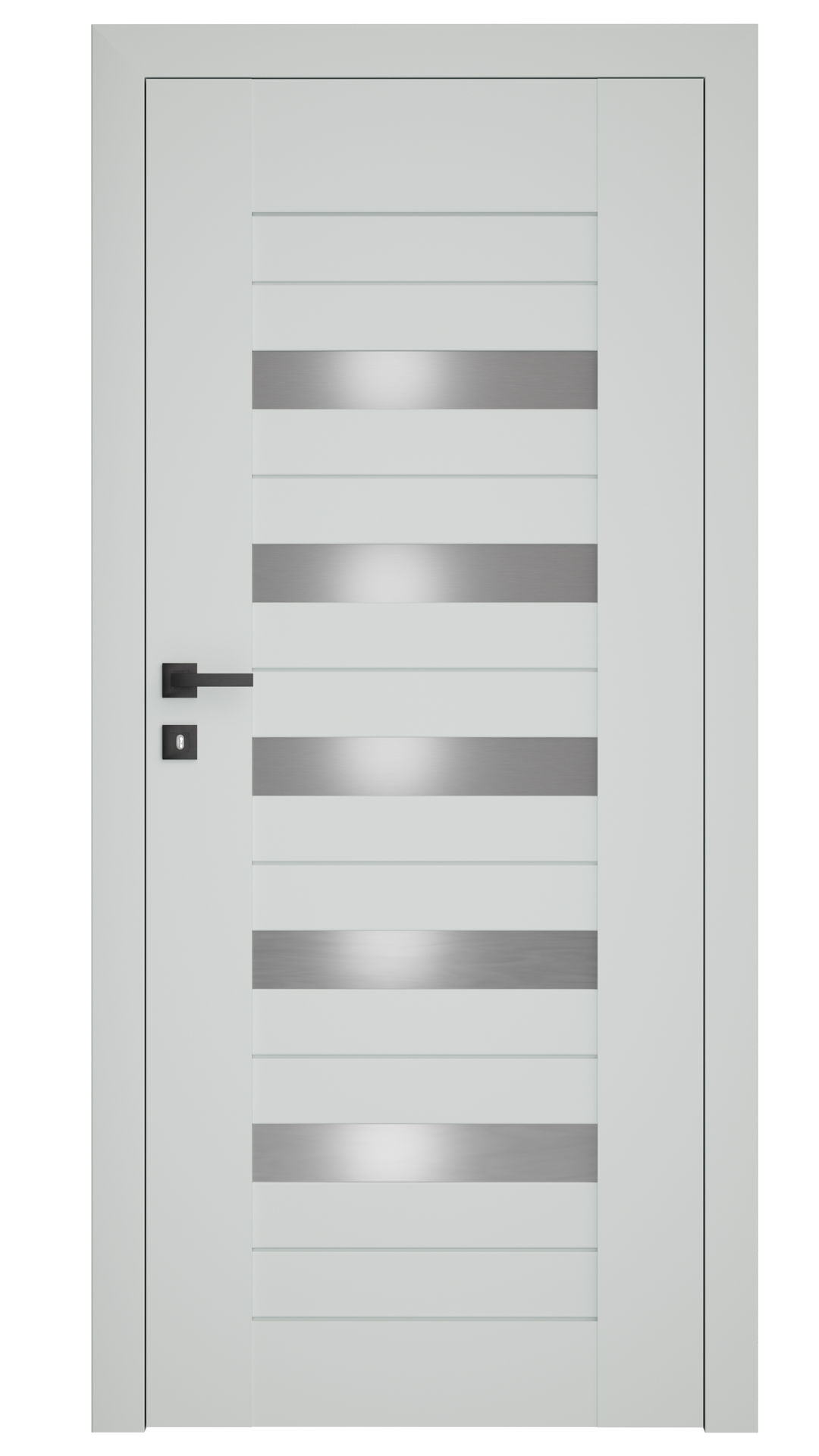 Dre Drzwi Wewnętrzne Z Szybą Fosca 3 Okleina Jasna Szara Mat