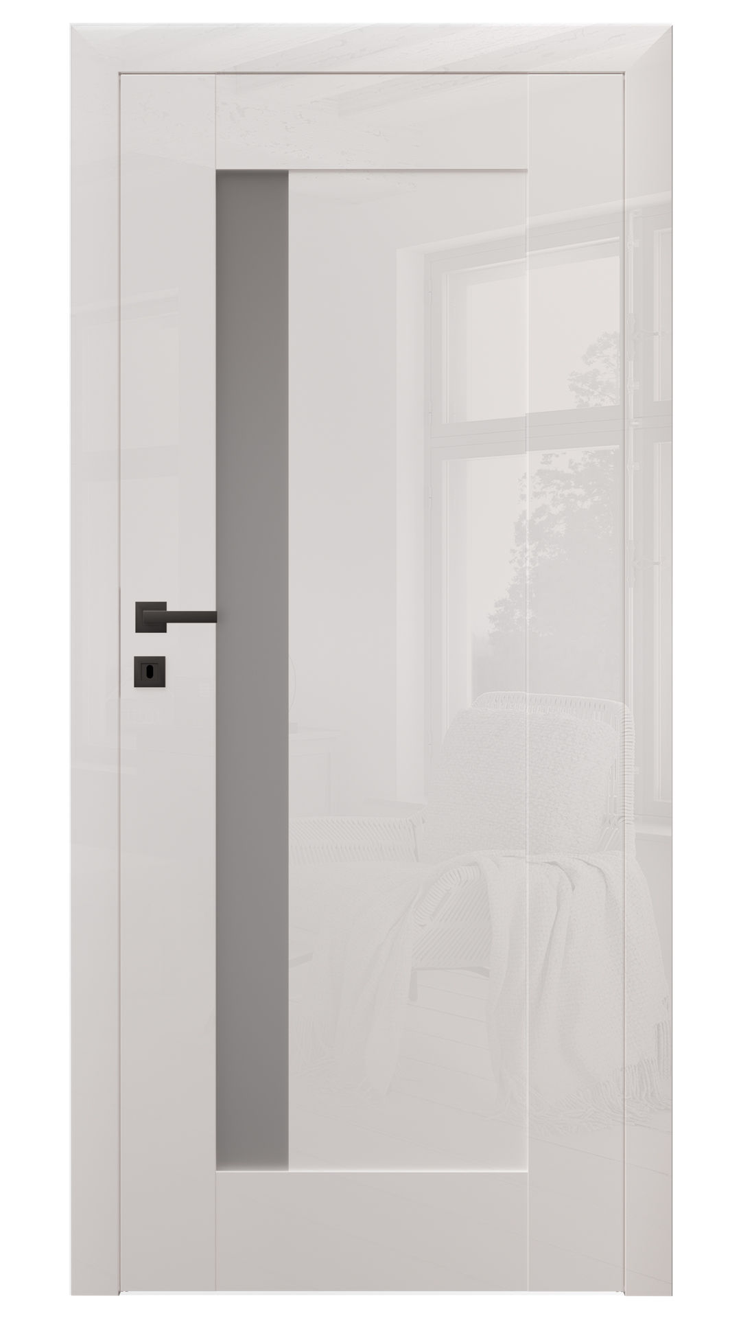 Dre Drzwi Wewnętrzne Bezprzylgowe Z Szybą Ilis 3 Laminat Bianco