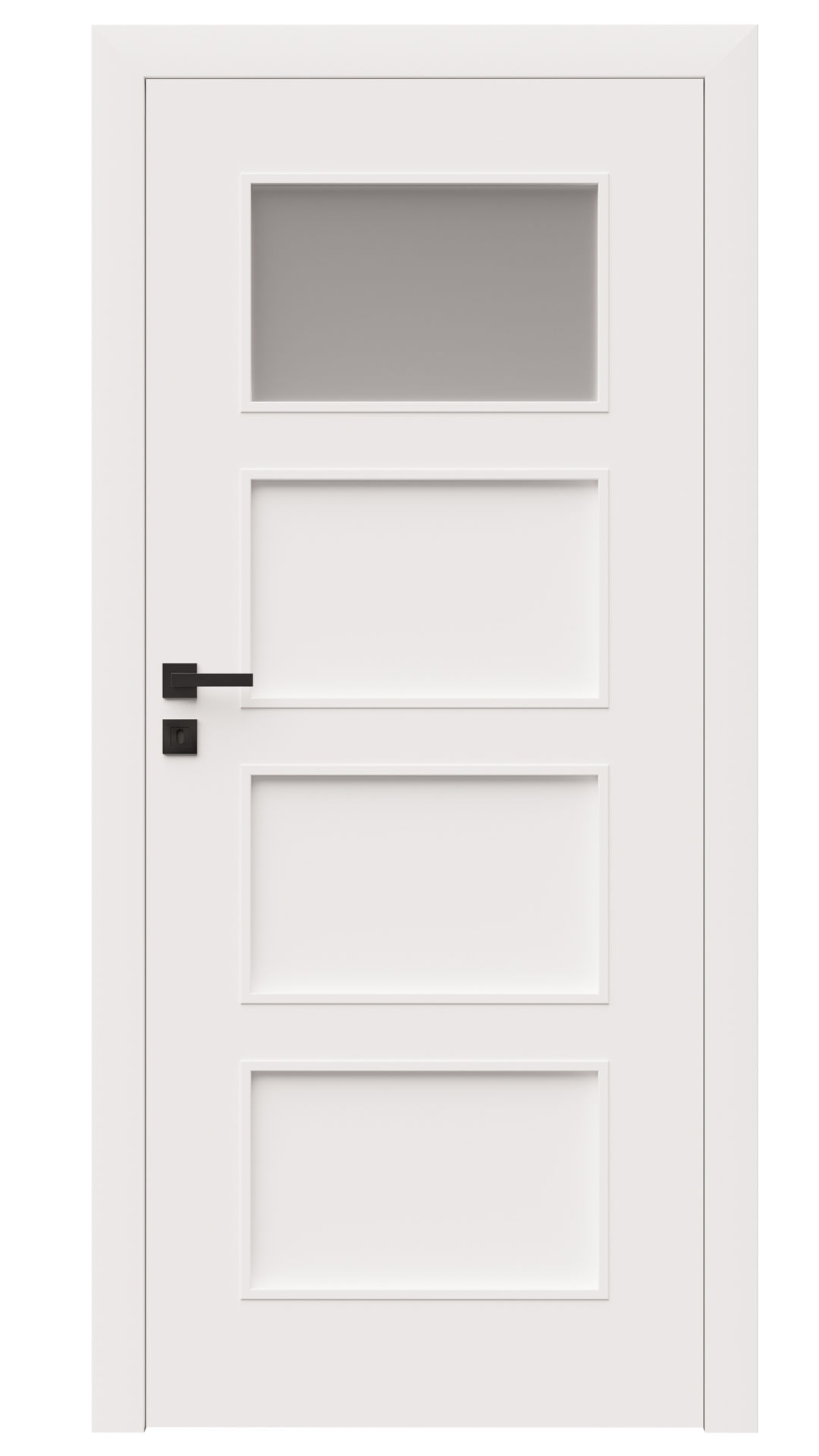 Dre Drzwi Wewnętrzne Z Szybą Modern 20 Okleina Biała Mat