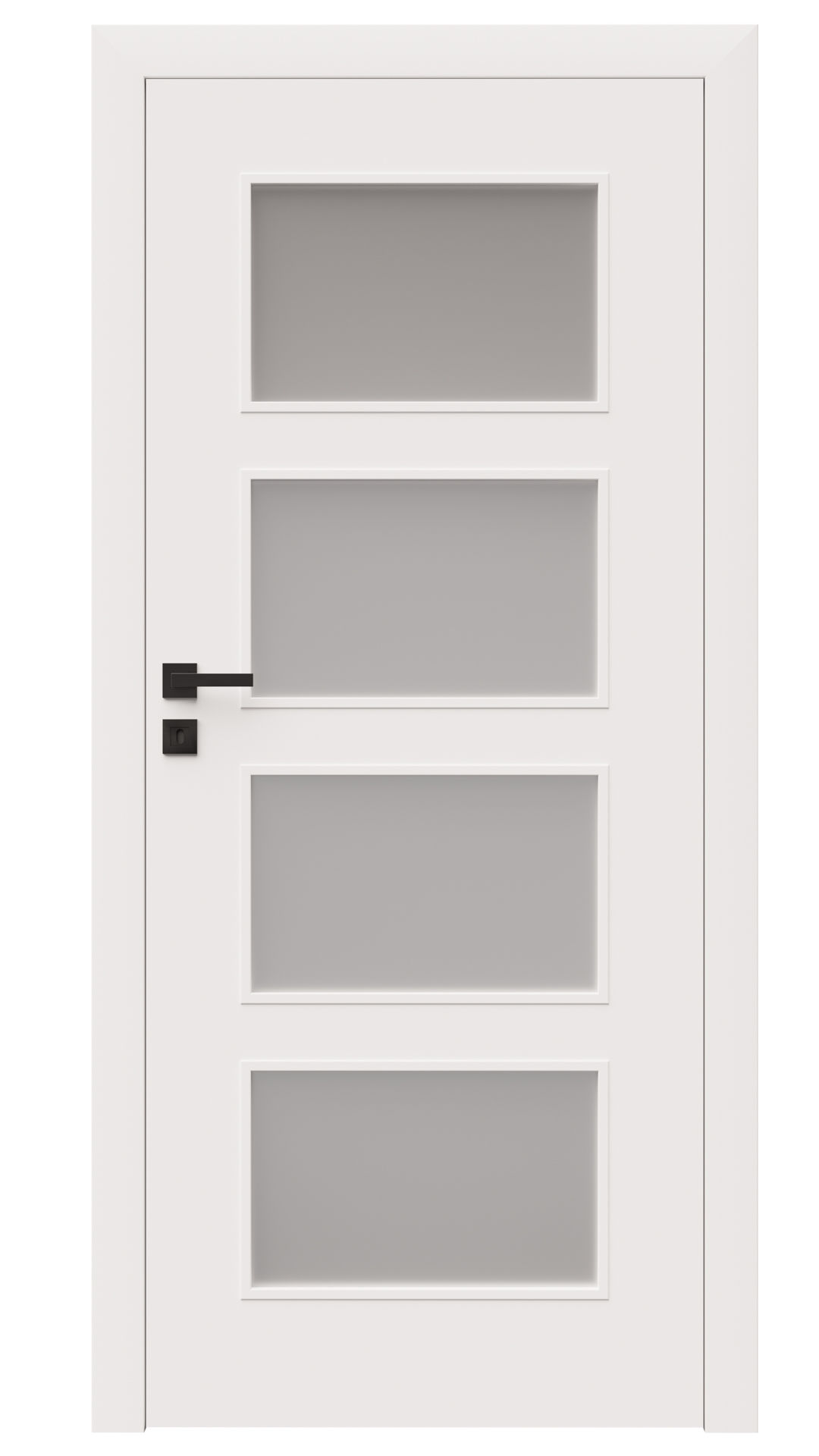 Dre Drzwi Wewnętrzne Z Szybą Modern 30 Okleina Biała Mat