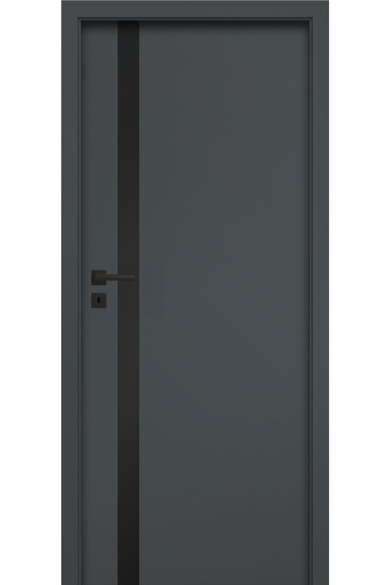 Pol-Skone Dzwi Wewnętrzne Z Szybą Linea Creato A01 Grafite