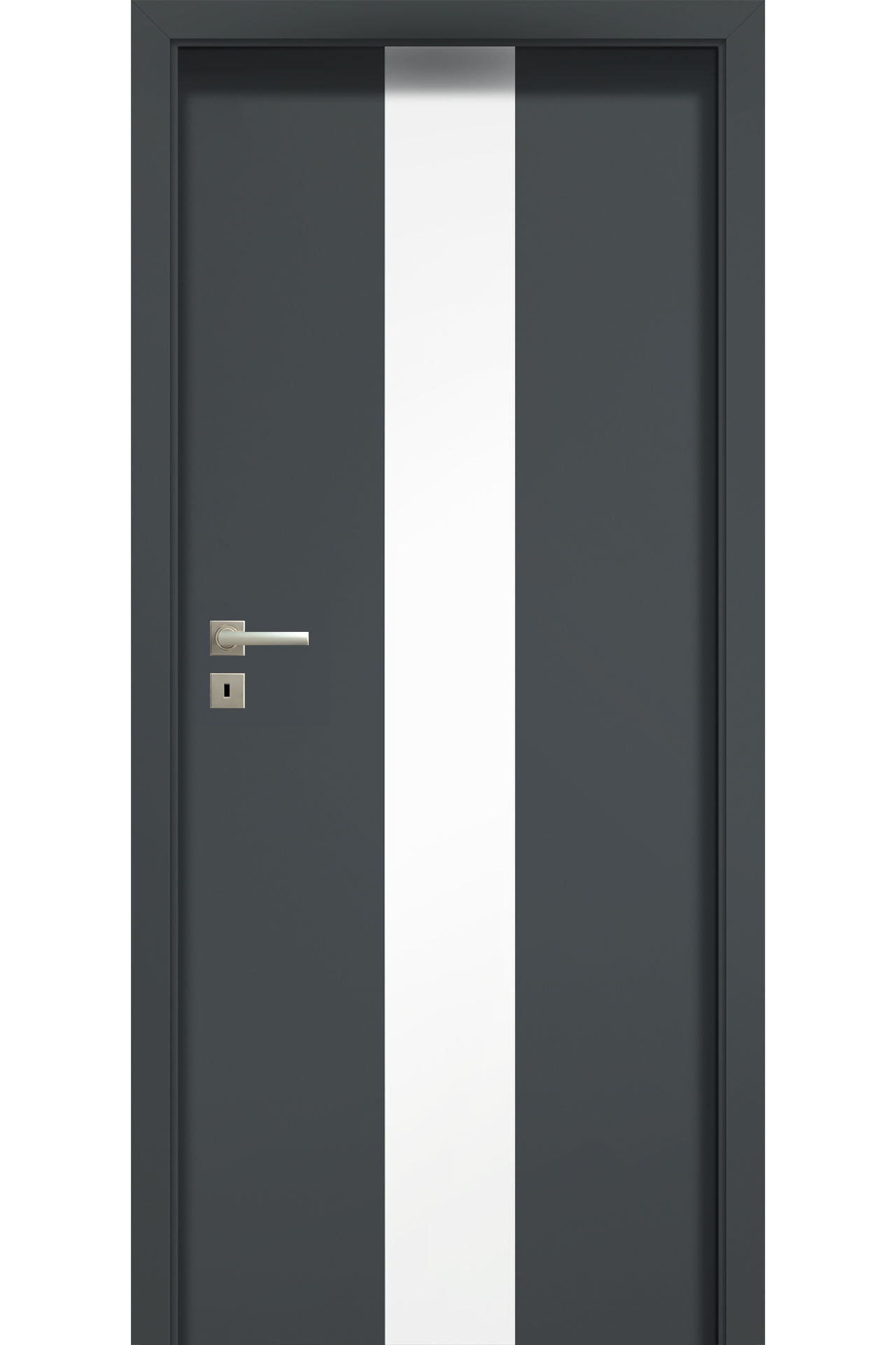 Pol-Skone Dzwi Wewnętrzne Z Szybą Przezierną Creato A02 Grafite