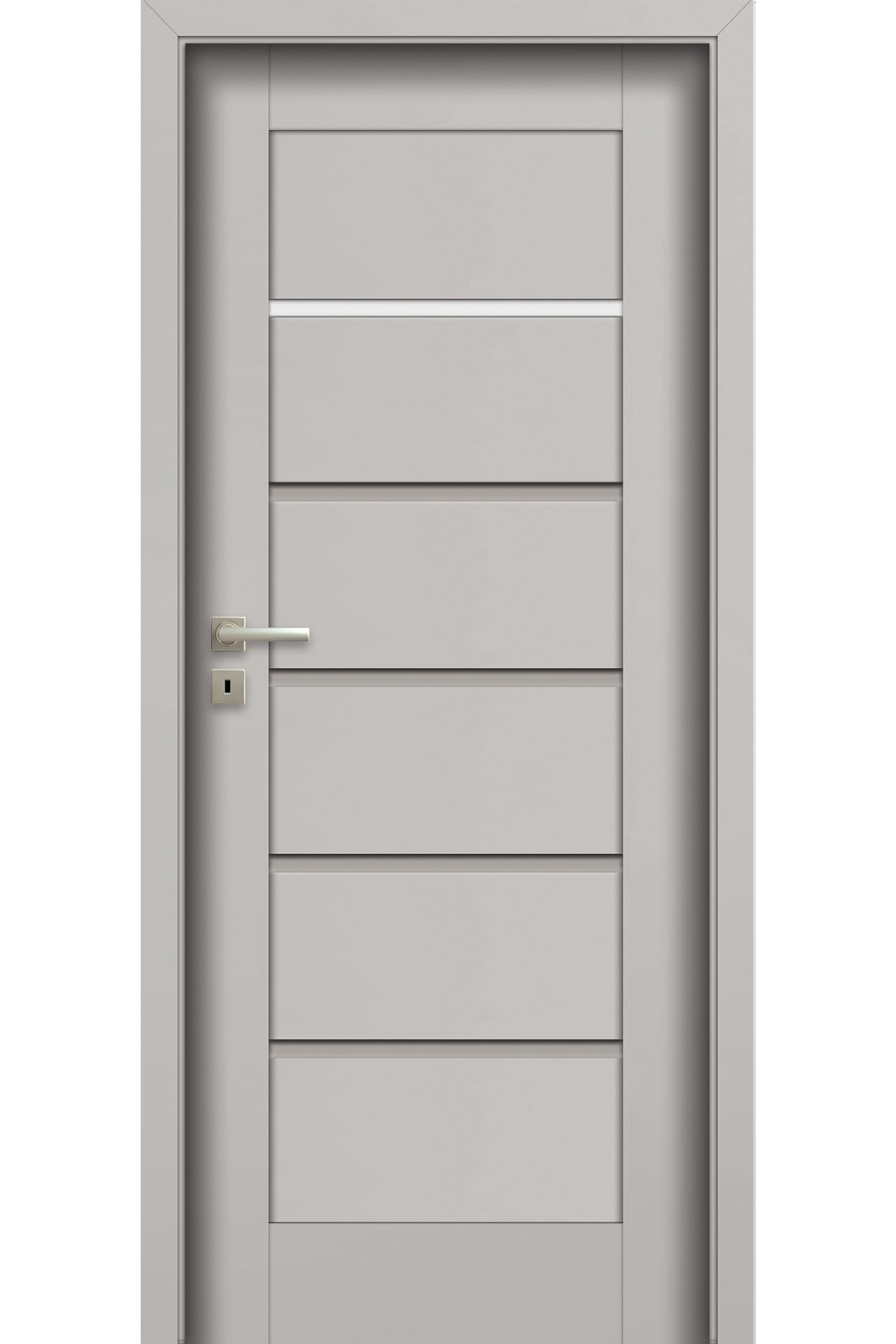 Pol-Skone Dzwi Wewnętrzne Z Szybą Slim V3S1 Laminowane Platino