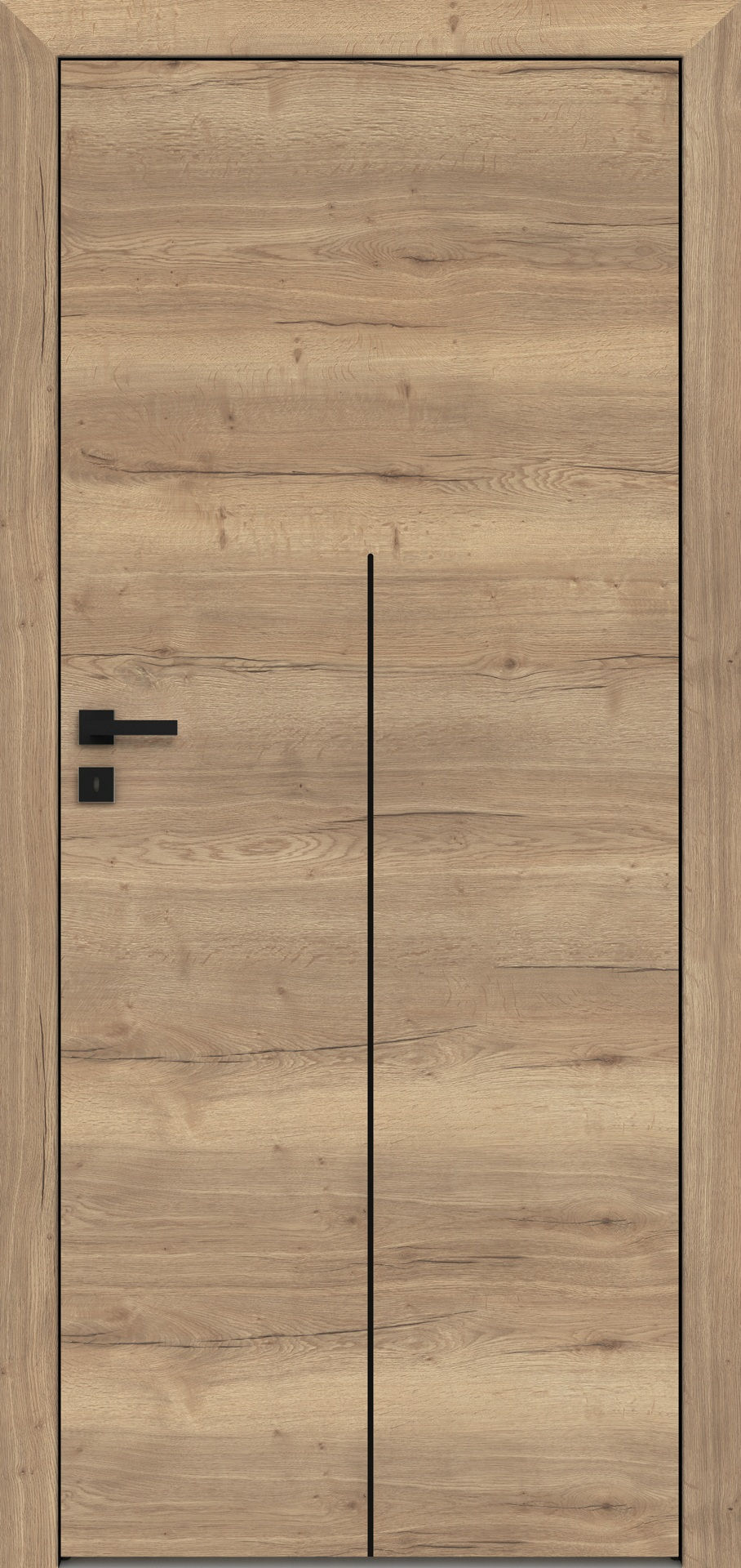 Dre Drzwi Wewnętrzne Pełne Nova - Synchro 80 Laminat Dąb Halifax Naturalny