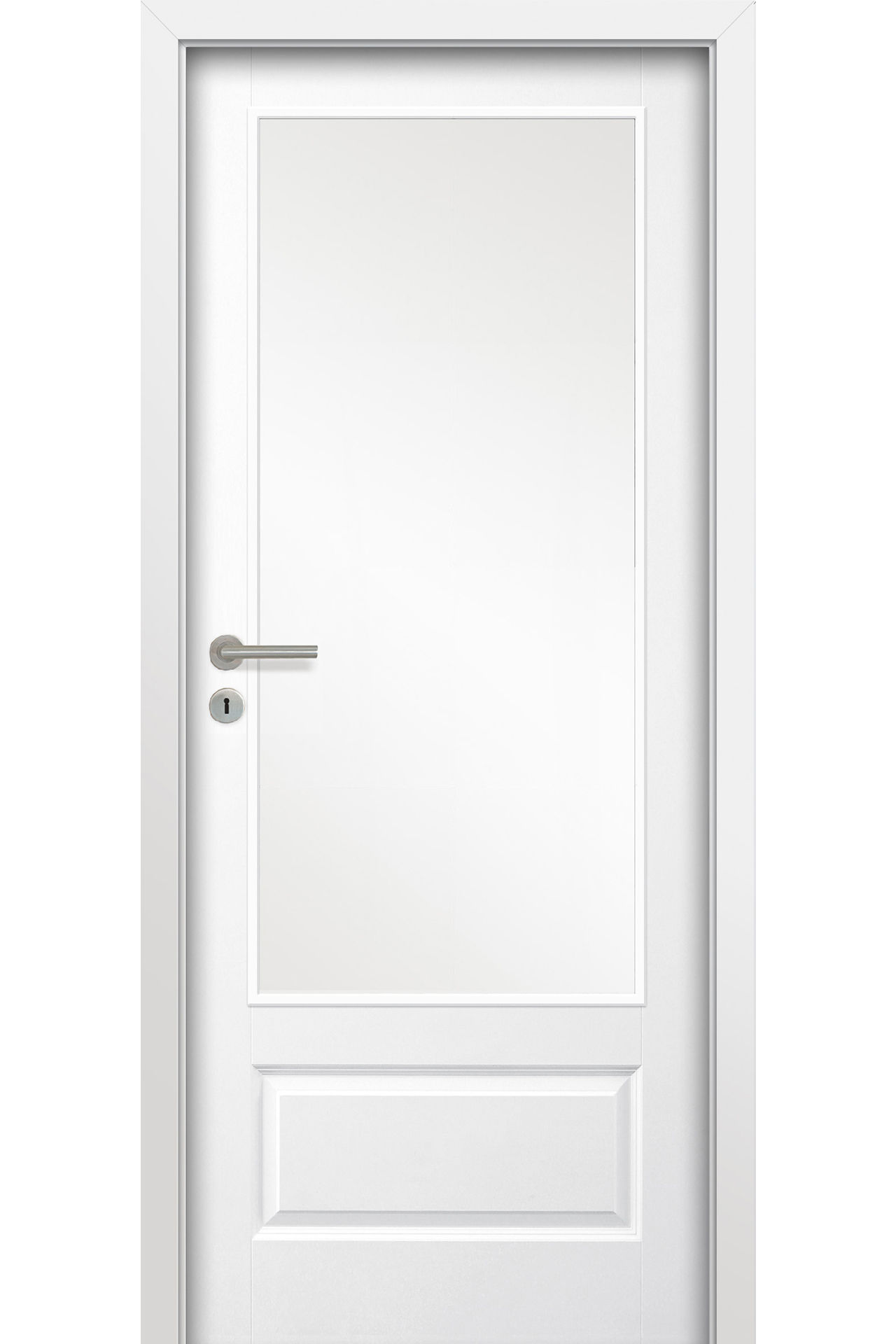 Pol-Skone Dzwi Wewnętrzne Z Szybą Fiord 04 Biały