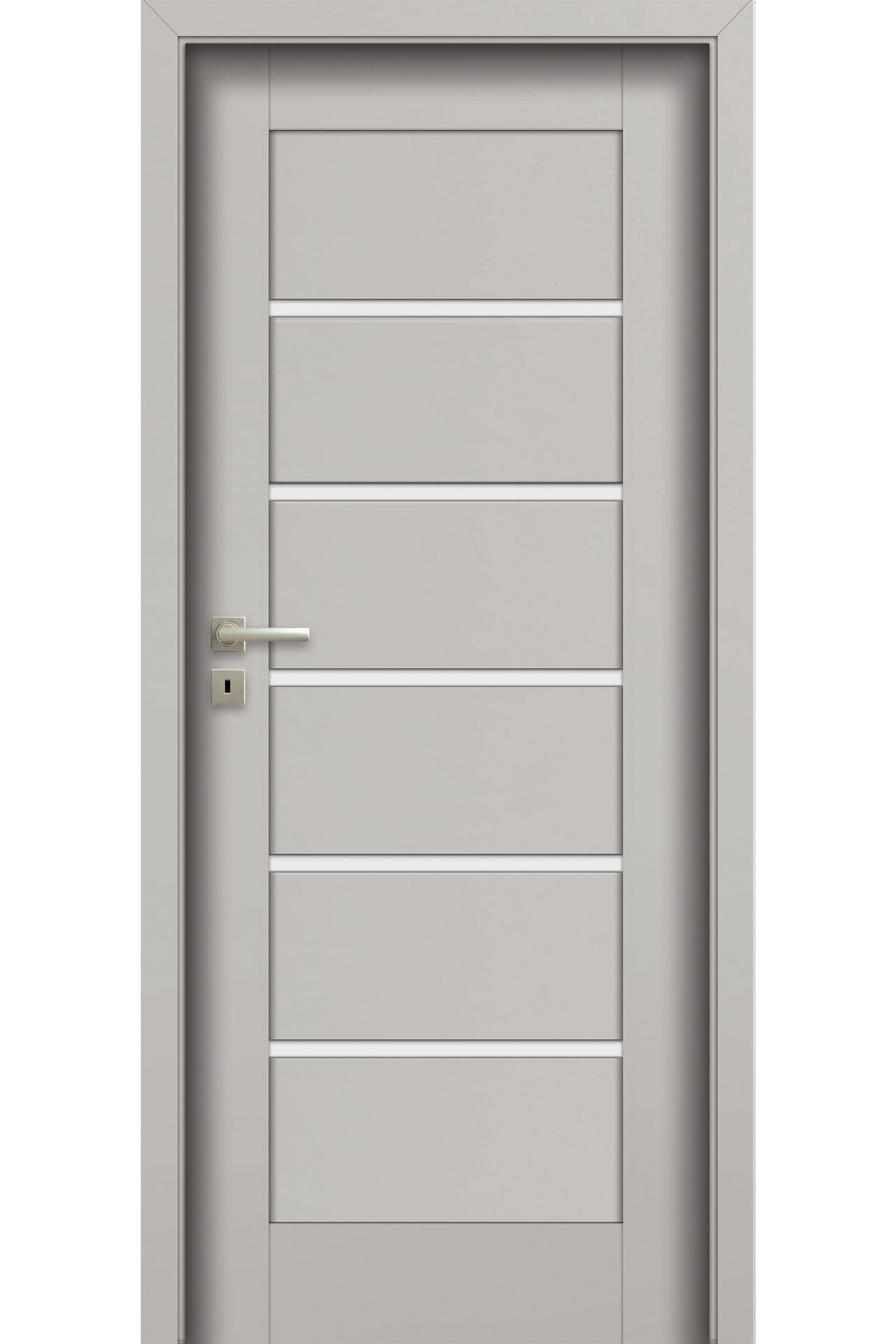 Pol-Skone Dzwi Wewnętrzne Z Szybą Slim V3S5 Laminowane Platino