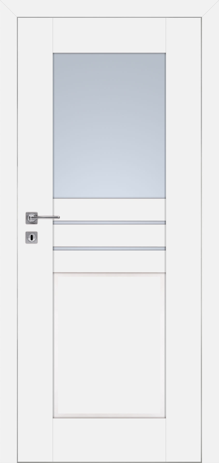 Dre Drzwi Wewnętrzne Z Szybą Piano 2 Okleina Biała Mat