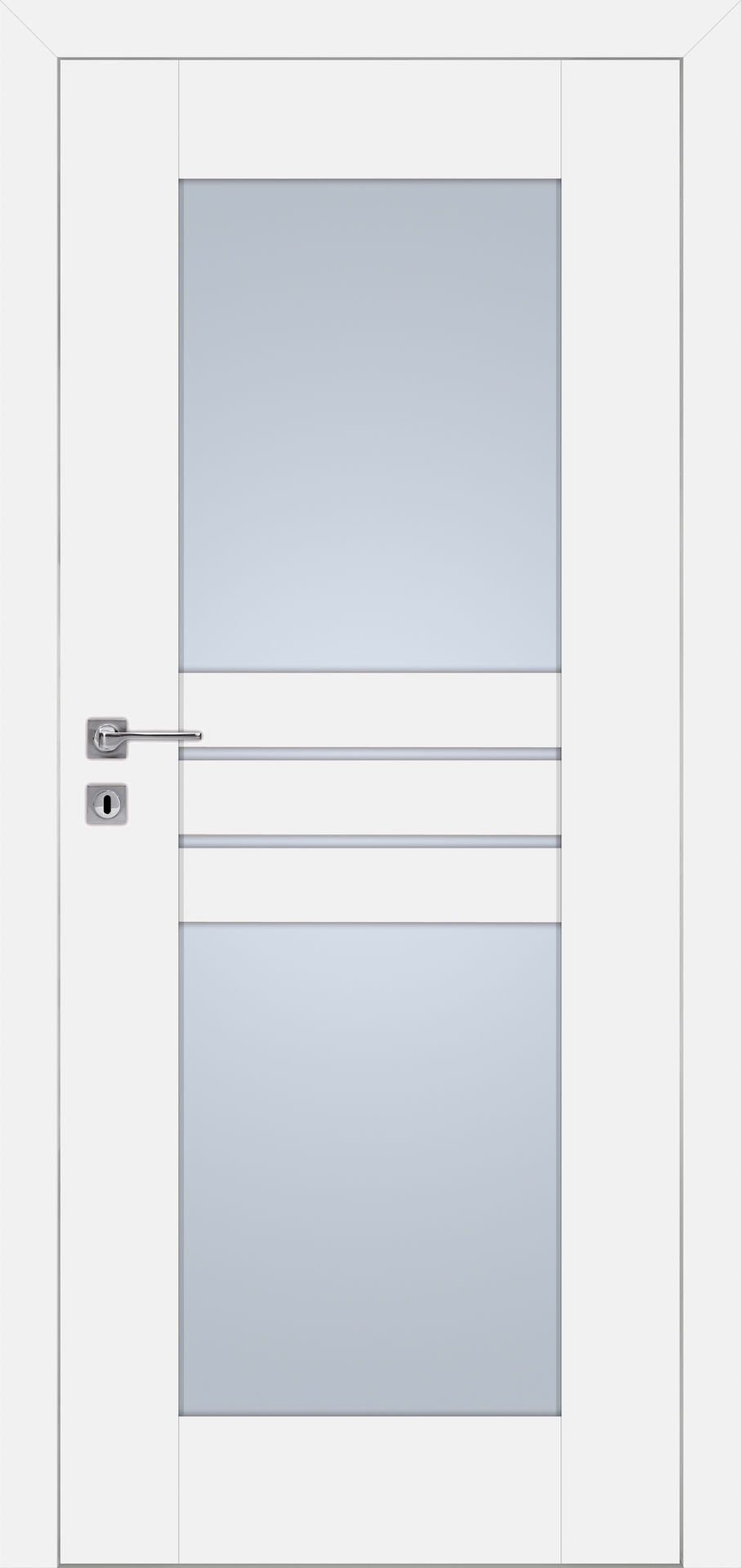 Dre Drzwi Wewnętrzne Z Szybą Piano 3 Okleina Biała Mat