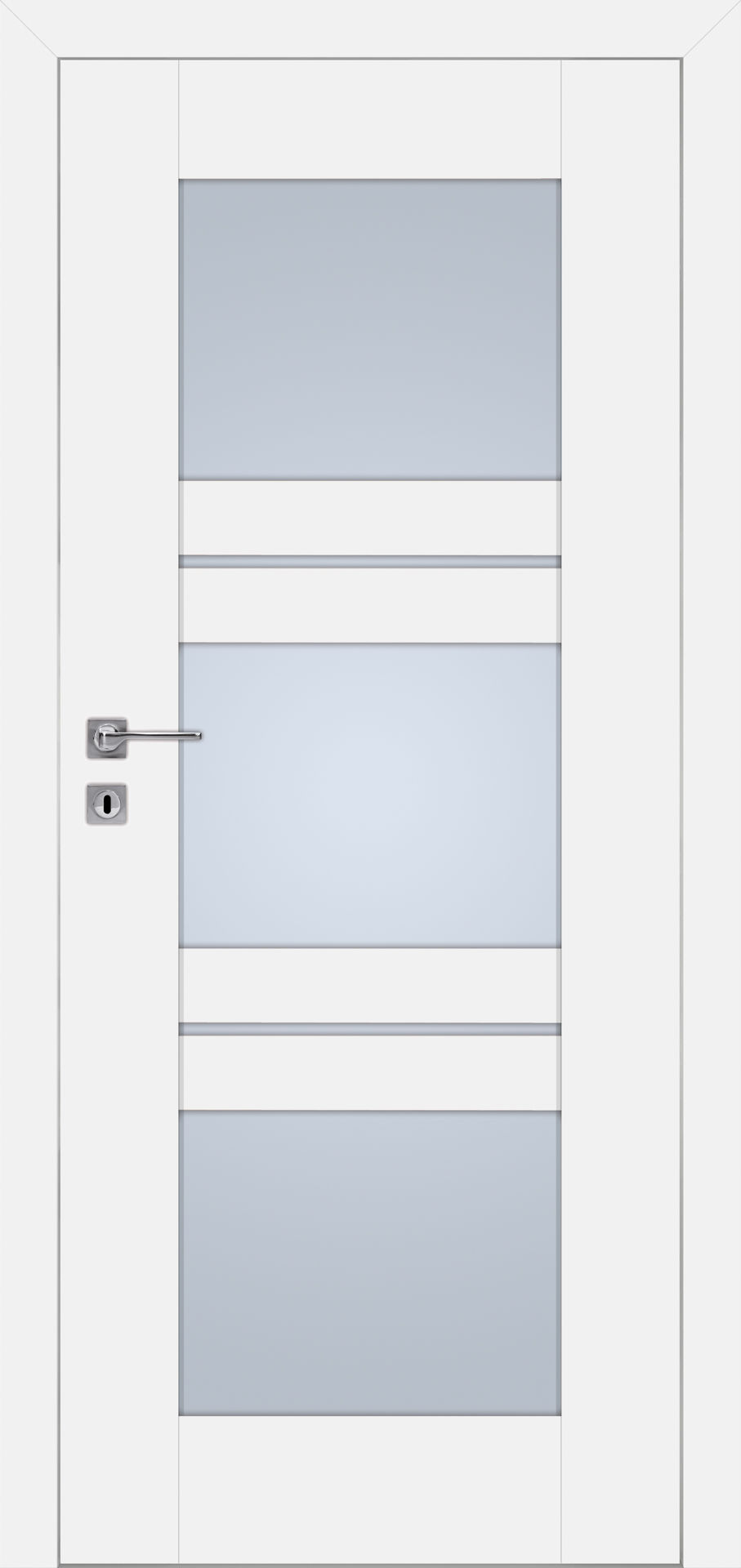 Dre Drzwi Wewnętrzne Z Szybą Piano 4 Okleina Biała Mat