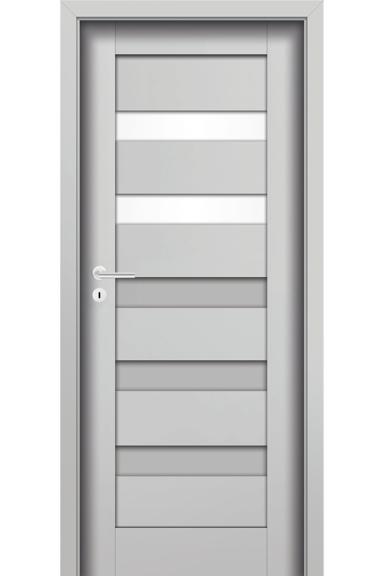 Pol-Skone Dzwi Wewnętrzne Z Szybą Unito W2S Laminowane Platino