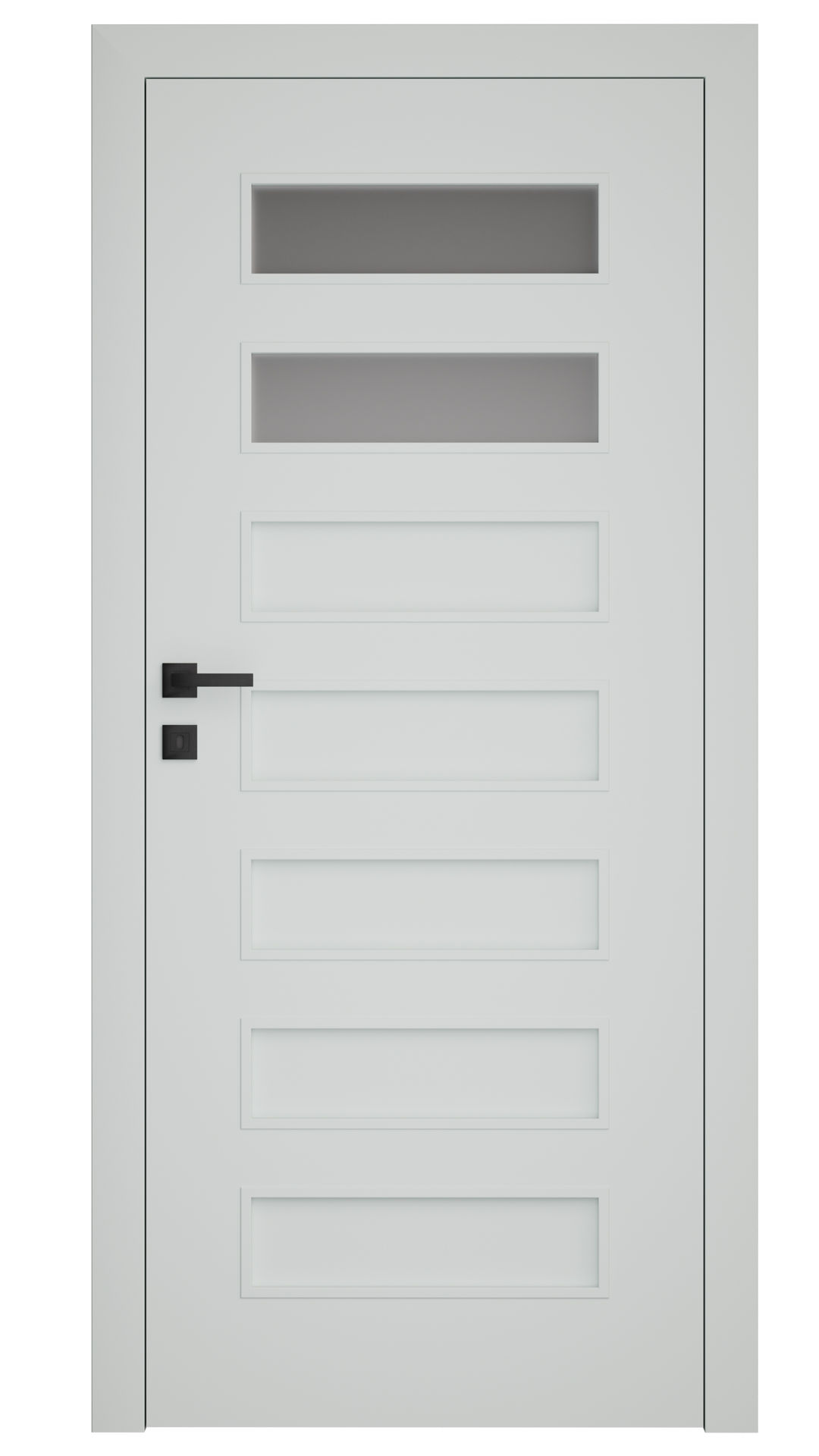 Dre Drzwi Wewnętrzne Z Szybą Plus 20 Okleina Jasna Szara Mat