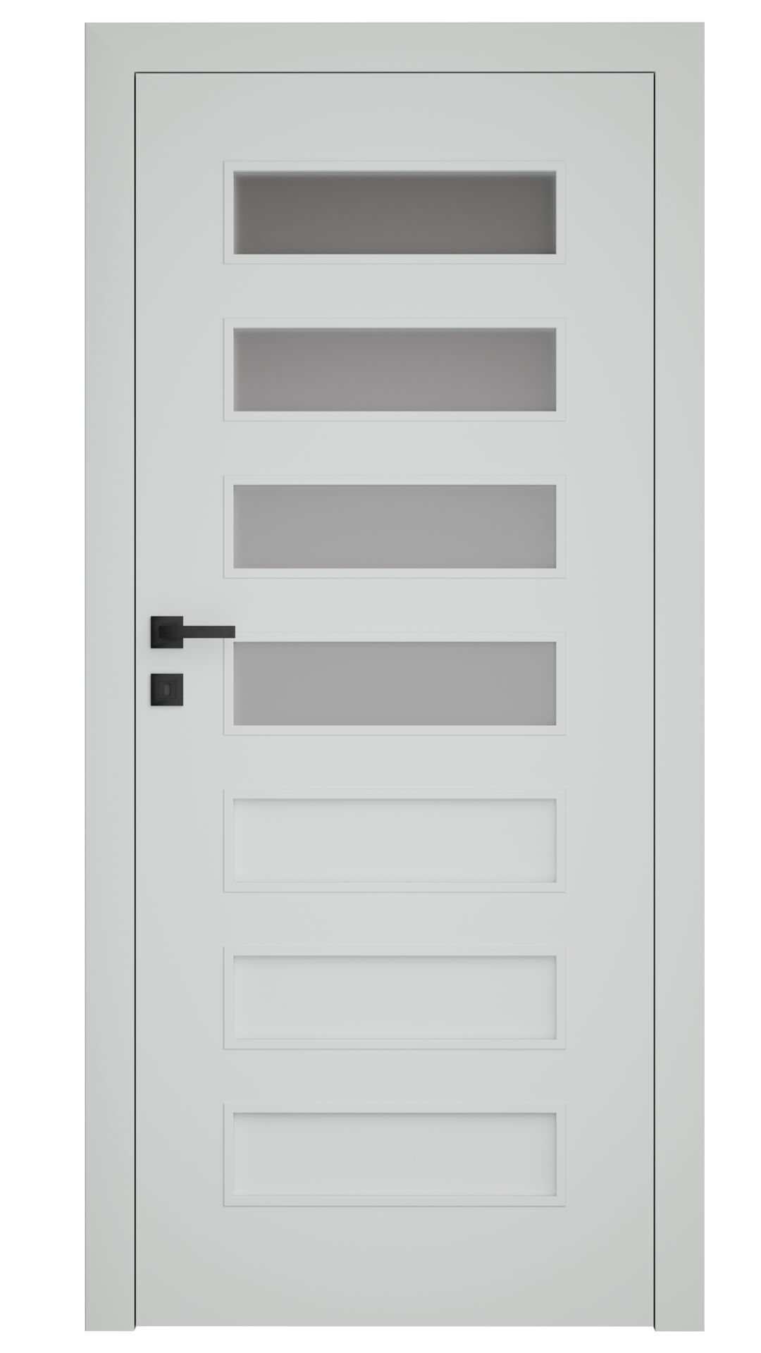 Dre Drzwi Wewnętrzne Z Szybą Plus 40 Okleina Jasna Szara Mat