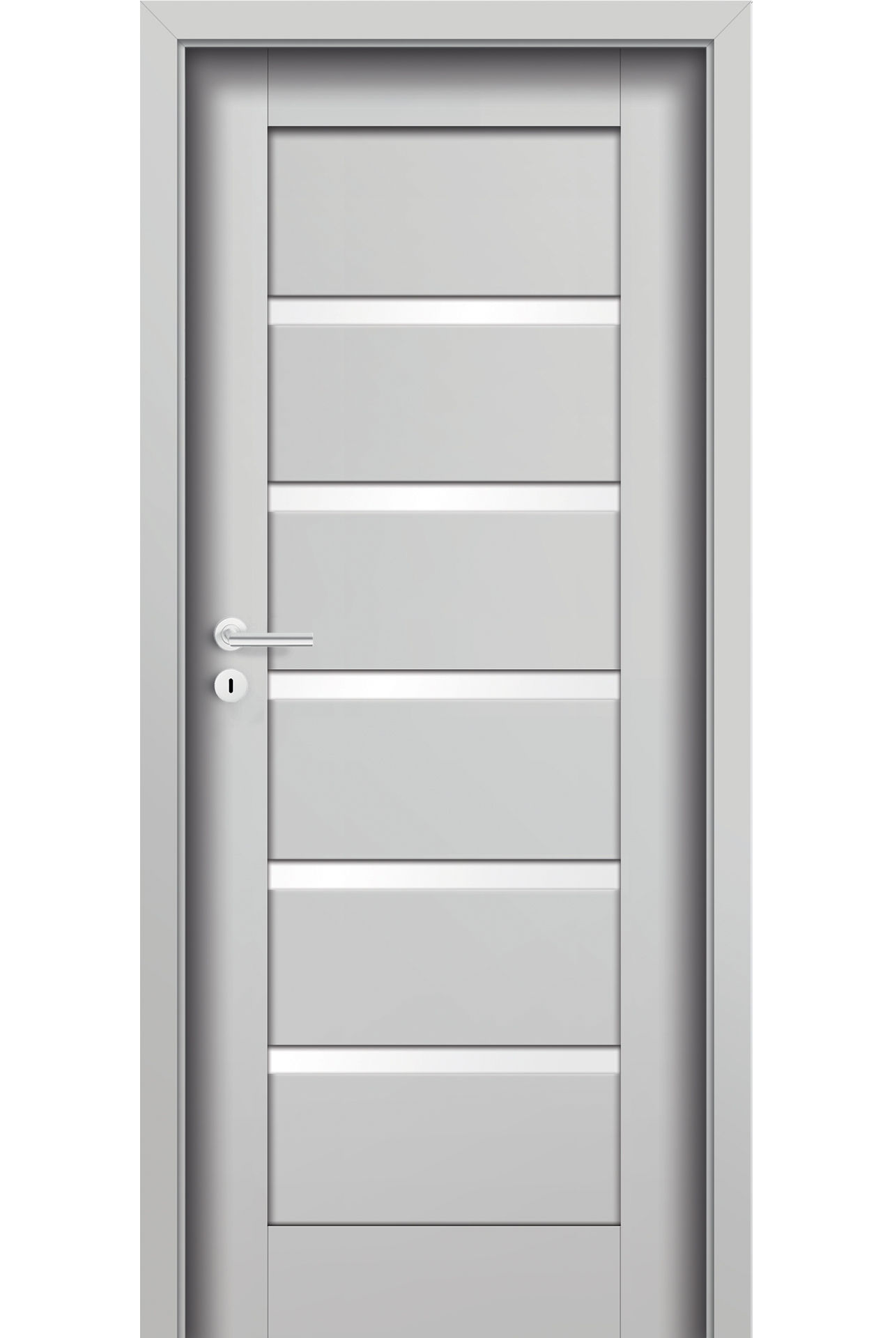 Pol-Skone Dzwi Wewnętrzne Z Szybą Unito W03 Laminowane Platino