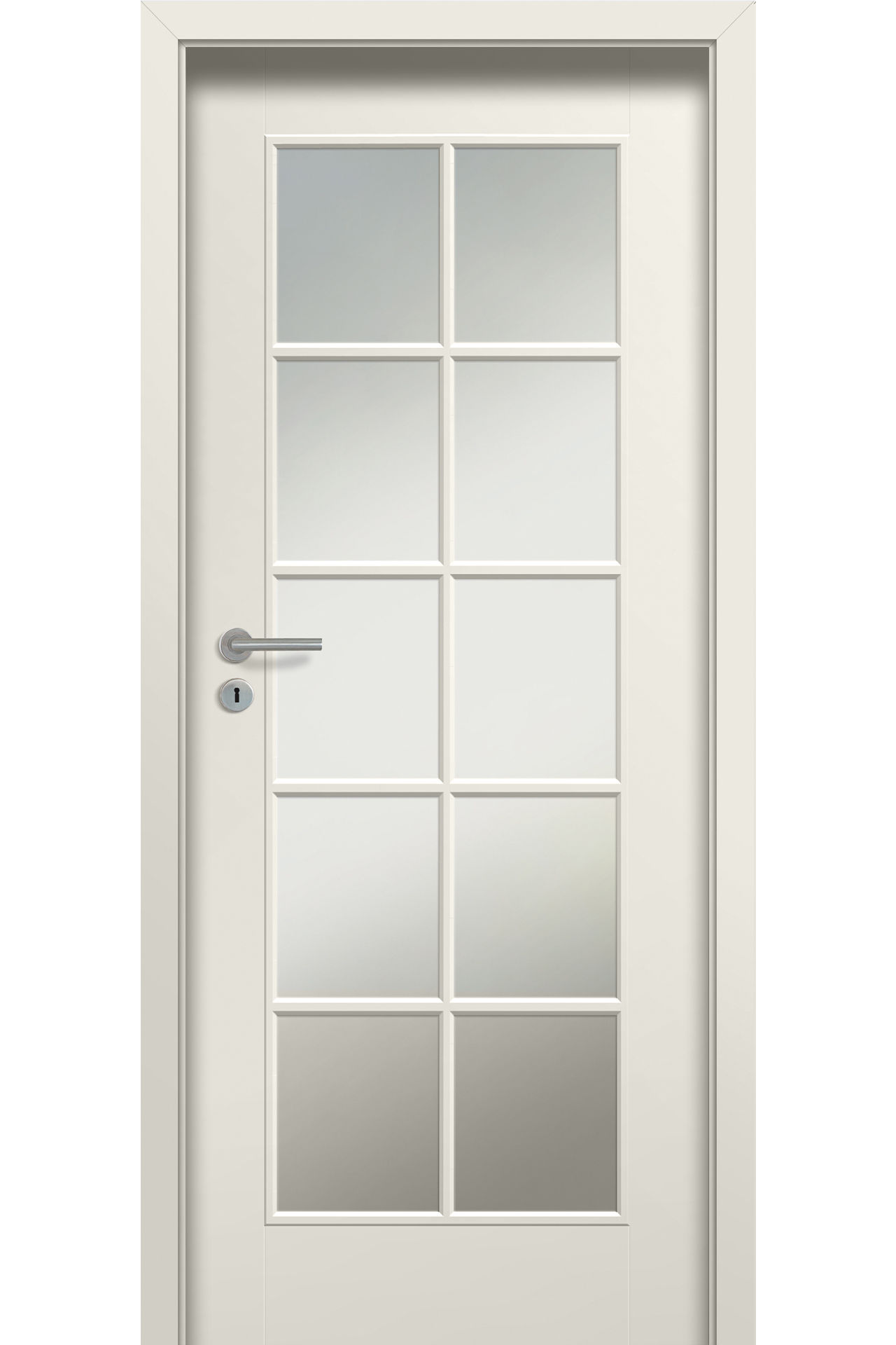 Pol-Skone Dzwi Wewnętrzne Z Szybą Modern 08S10 9010 Mat