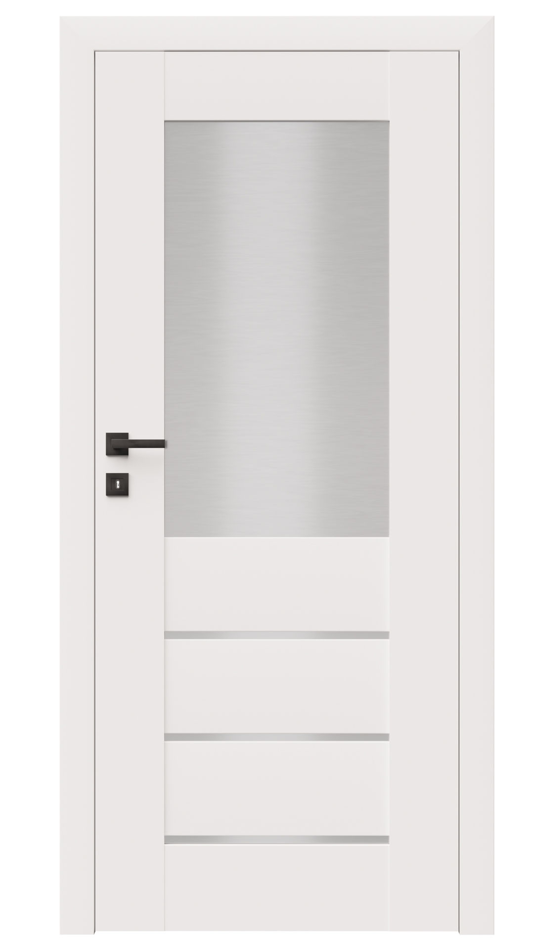 Dre Drzwi Wewnętrzne Z Szybą Premium 10 Okleina Biała Mat