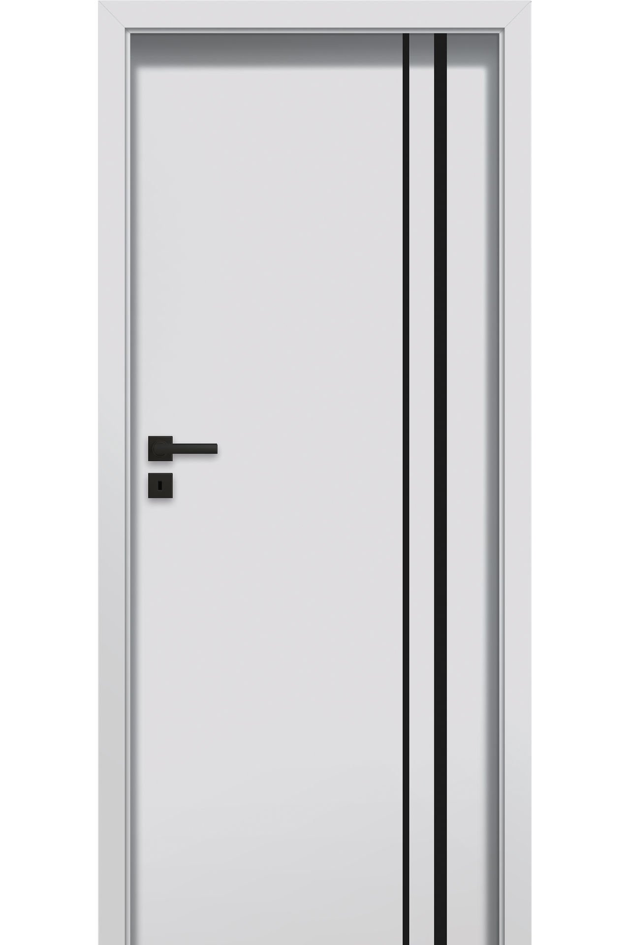 Pol-Skone Dzwi Wewnętrzne Pełne Tiara W10 Malowane Szary Mat