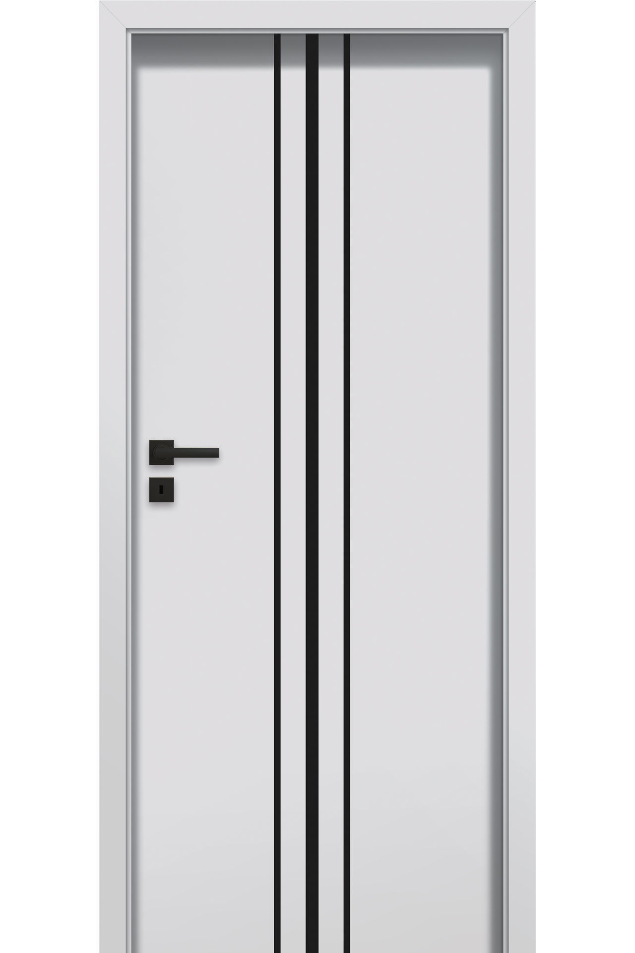 Pol-Skone Dzwi Wewnętrzne Pełne Tiara W11 Malowane Szary Mat