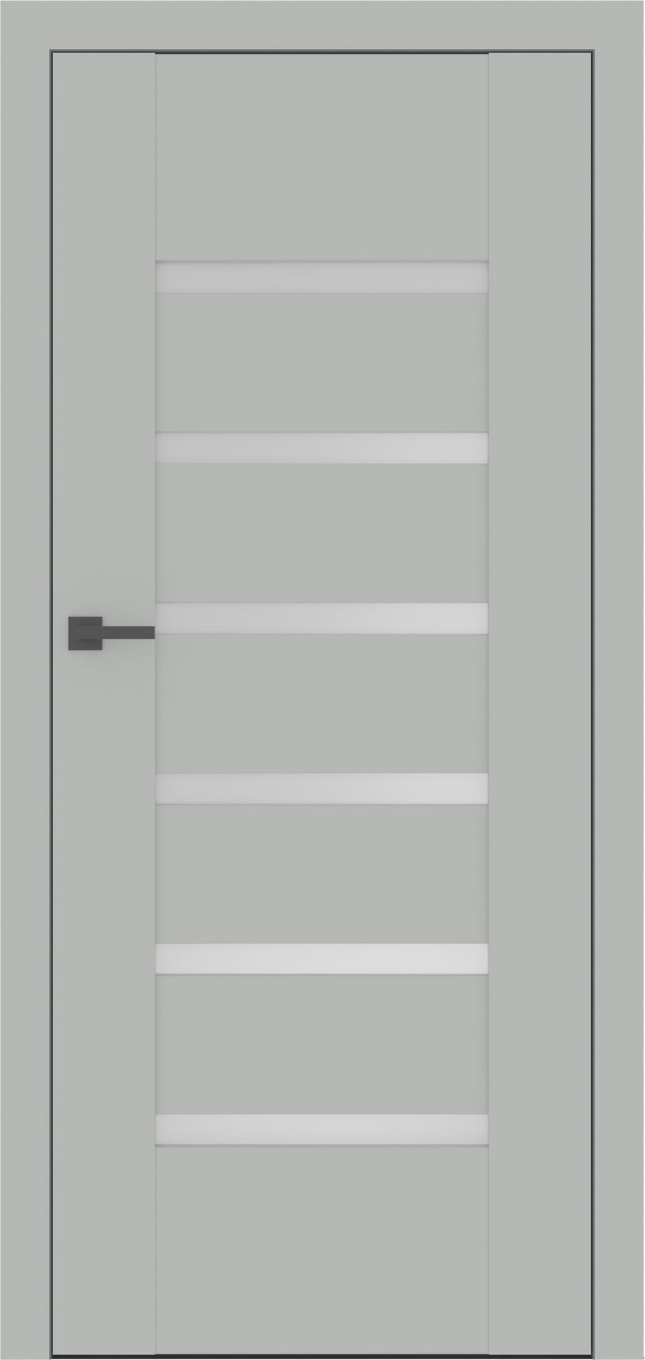 Dre Drzwi Wewnętrzne Z Szybą Reva 1 Okleina Jasna Szara Mat