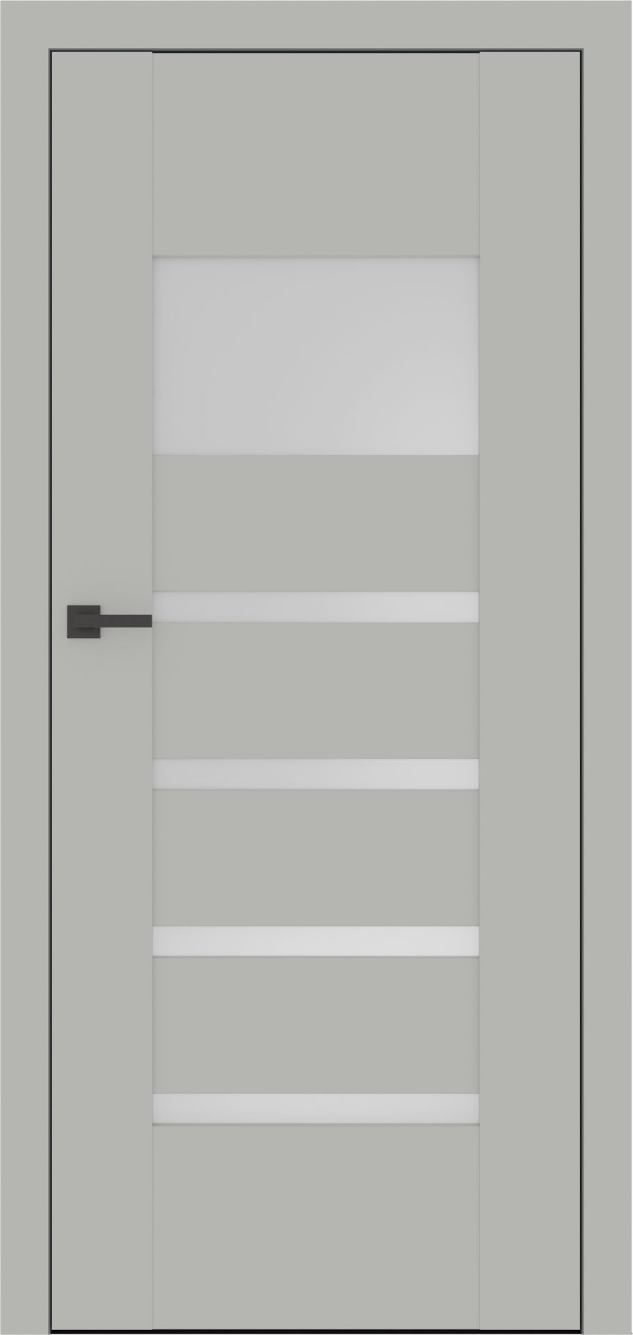 Dre Drzwi Wewnętrzne Z Szybą Reva 2 Okleina Jasna Szara Mat