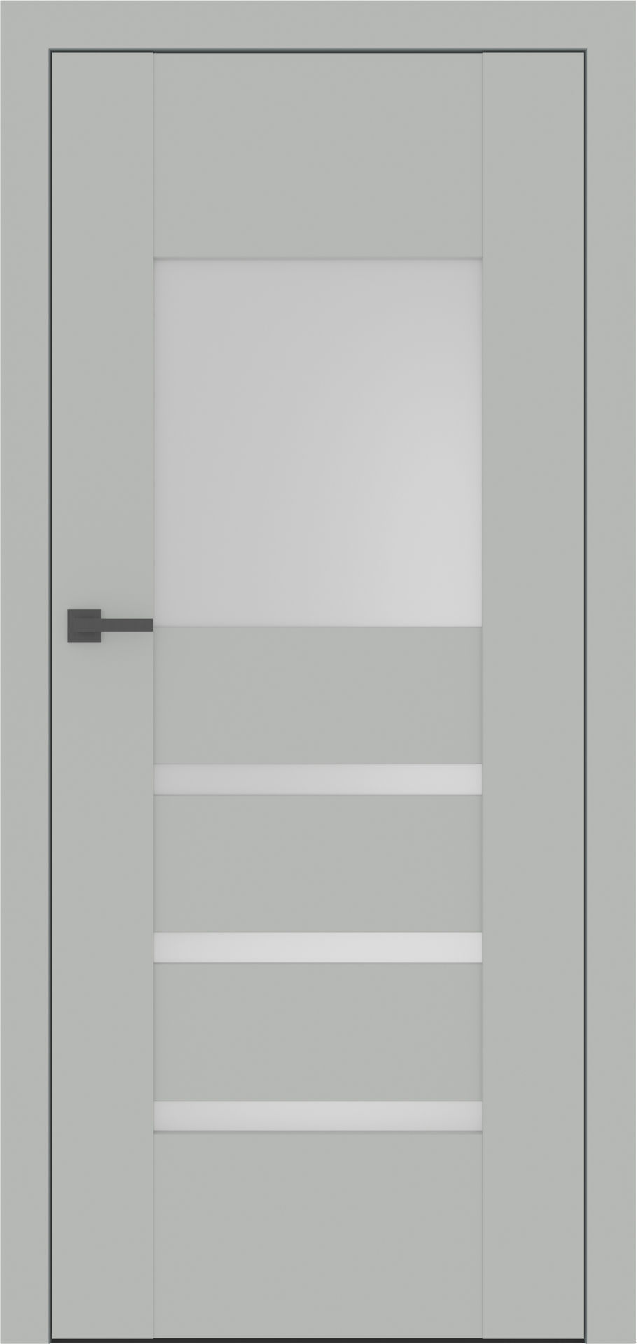 Dre Drzwi Wewnętrzne Z Szybą Reva 3 Okleina Jasna Szara Mat